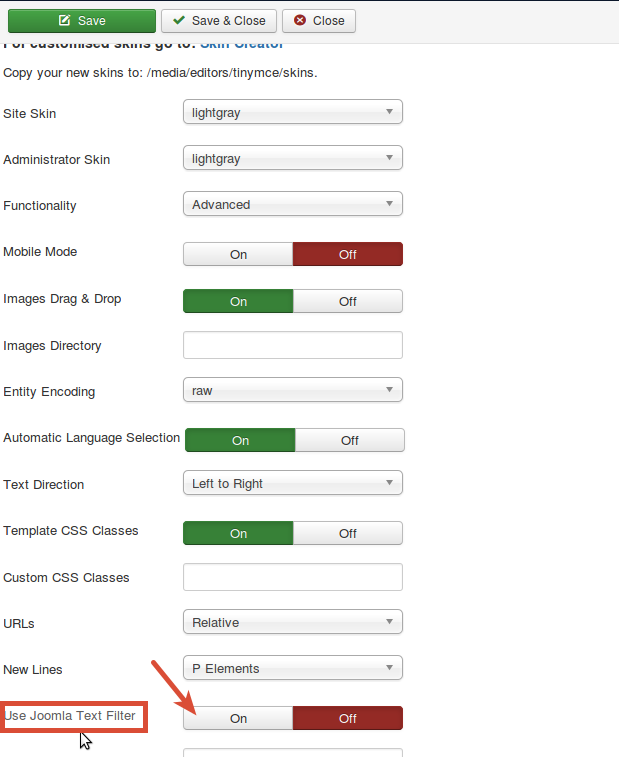 如何阻止Joomla编辑器删除代码