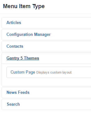 Gantry 5自定义页面（Joomla）