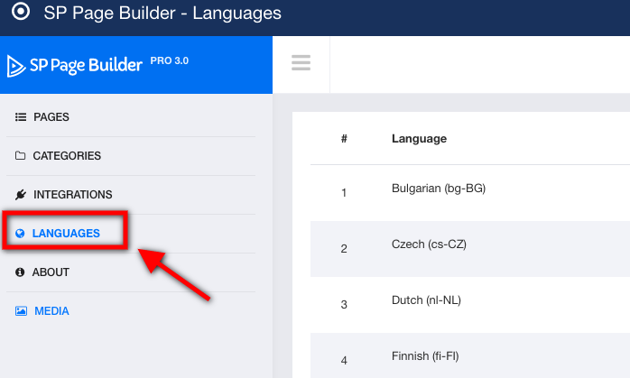 SP Page Builder语言