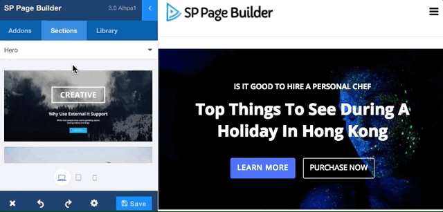 SP Page Builder添加