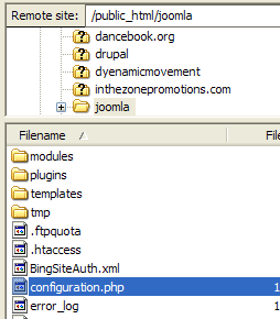 Joomla的configuration.php文件的向导