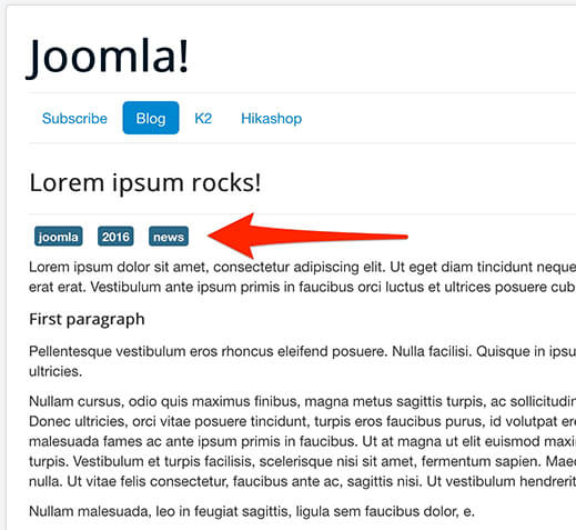 为Joomla标签创建布局覆盖
